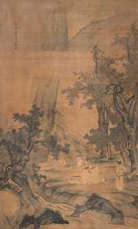 郑岱 临溪观韵 立轴